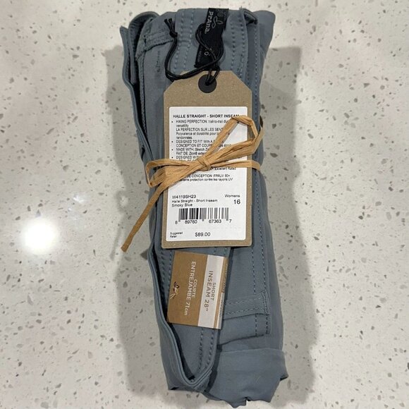 NWT Prana Halle Straight Pant - Short Inseam in Smoky Blue - Size 16 - Picture 3 of 11